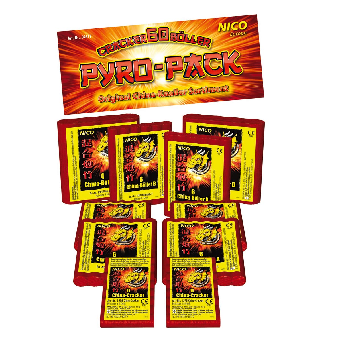 Pyro-Pack 60-tlg. Knallsortiment